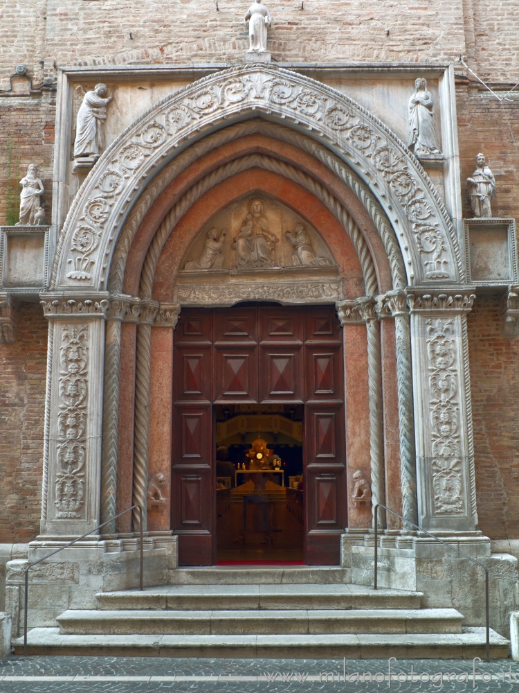 Pesaro (Pesaro e Urbino, Italy) - Portal of the Sanctuary of Our Lady of Grace